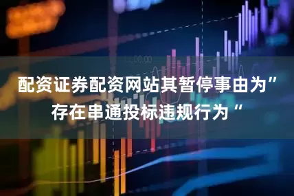 配资证券配资网站其暂停事由为”存在串通投标违规行为“